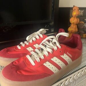 Adidas Samba Red and Cream Sneakers